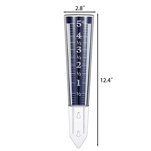 Outdoor Plastic Rain Gauge with Easy-Read Scale