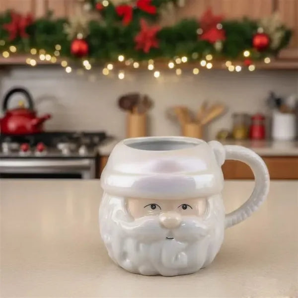 Santa Claus Sculpted Ceramic Mug