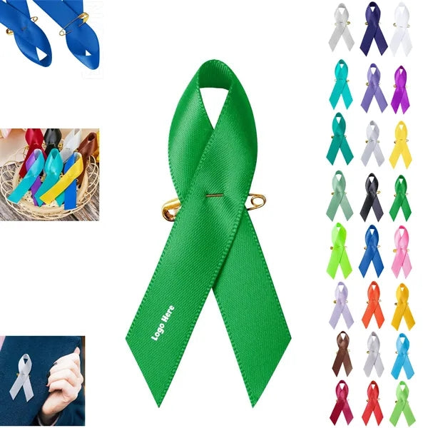 Polyester Satin Fabric Breast Cancer Awareness Ribbon