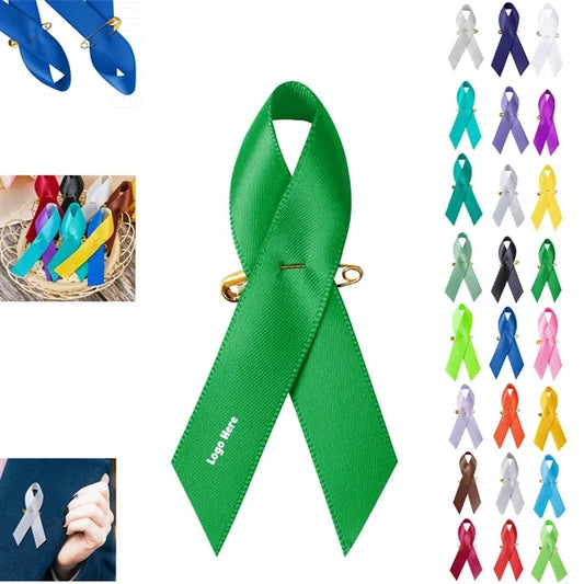 Polyester Satin Fabric Breast Cancer Awareness Ribbon