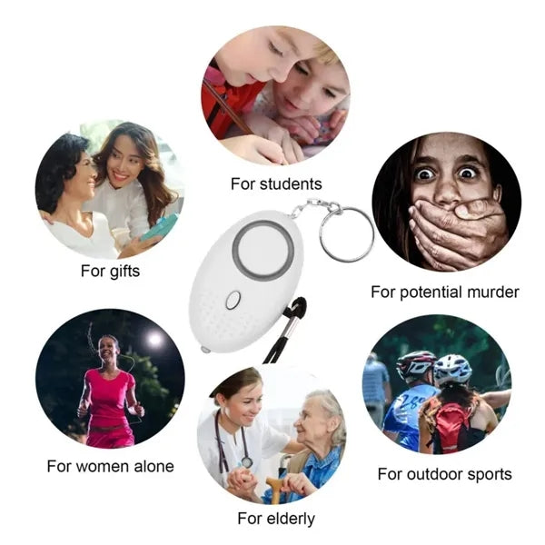Personal Security Alarm Keychain with LED Light