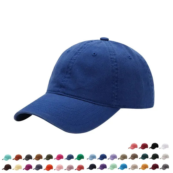Washed Cotton Baseball Cap Soft Unstructured Hat