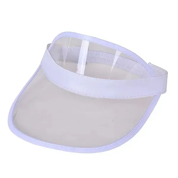 Wide Brim Plastic Fabric Sun Visor Hat