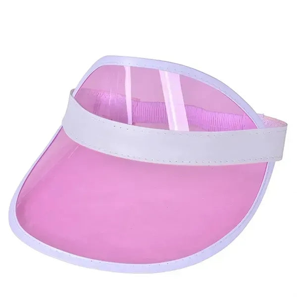 Wide Brim Plastic Fabric Sun Visor Hat