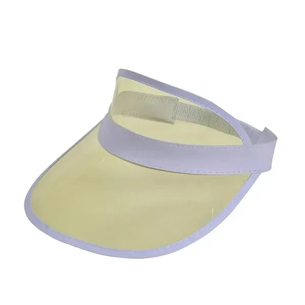 Wide Brim Plastic Fabric Sun Visor Hat