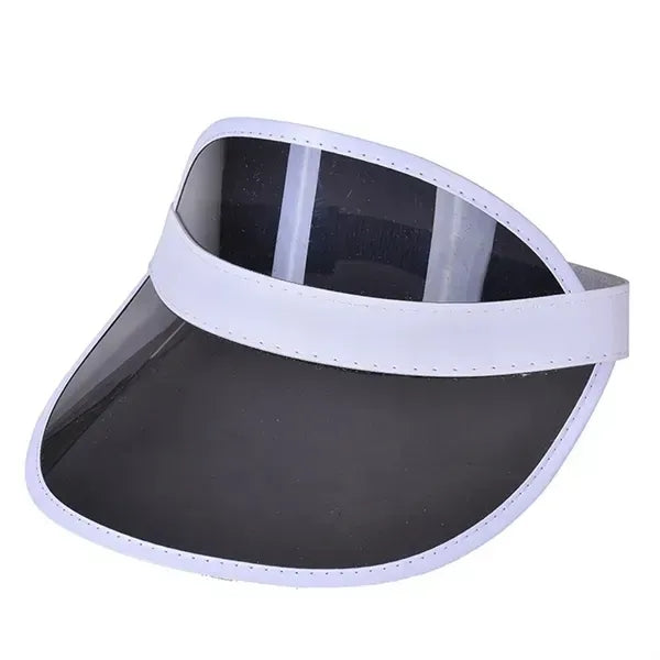 Wide Brim Plastic Fabric Sun Visor Hat