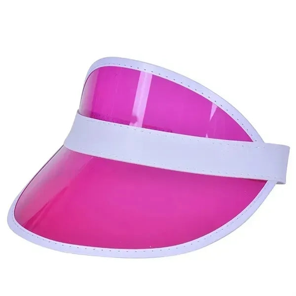 Wide Brim Plastic Fabric Sun Visor Hat