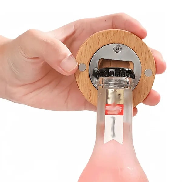 Bamboo Bottle Opener Magnet