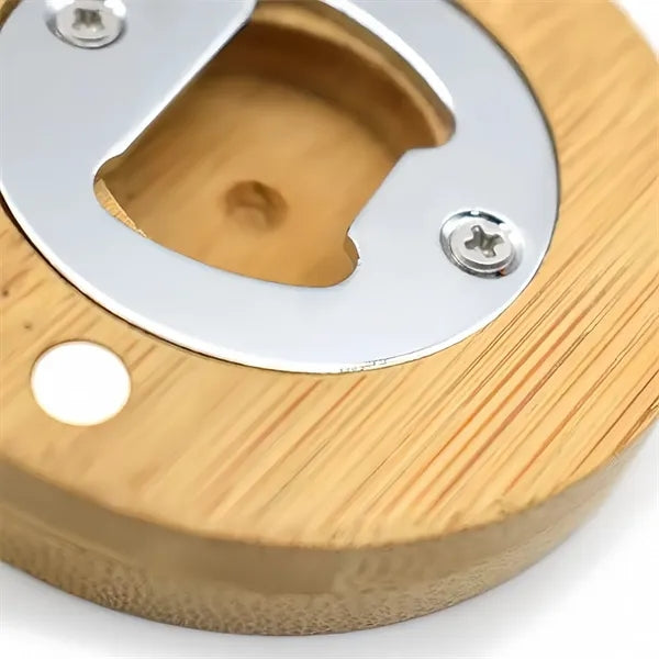 Bamboo Bottle Opener Magnet