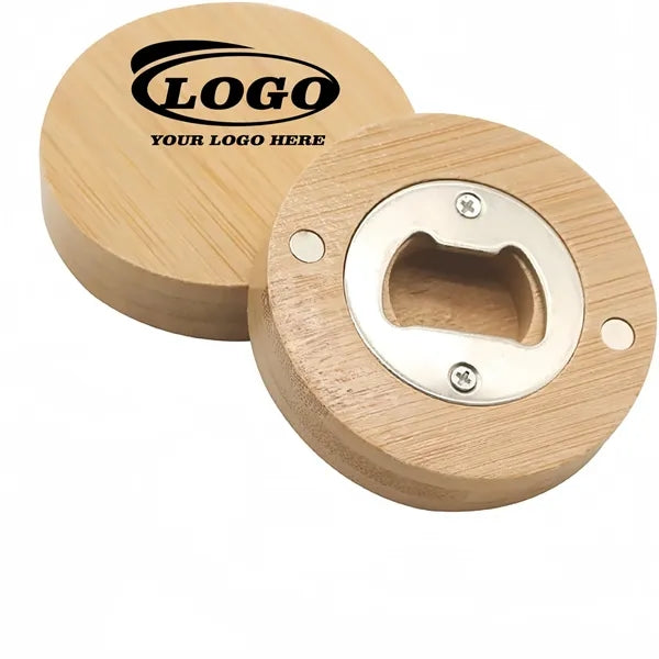 Bamboo Bottle Opener Magnet