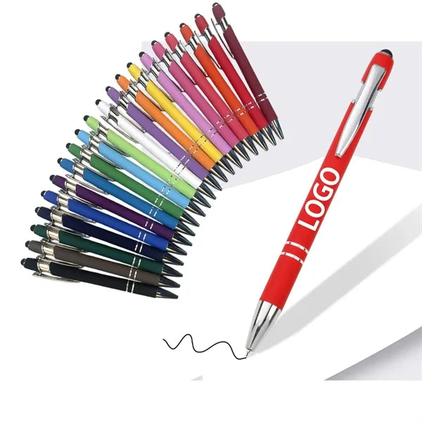 Soft Touch Metal Stylus Ballpoint Pen