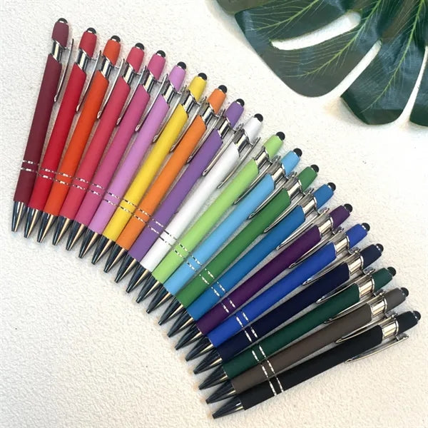 Soft Touch Metal Stylus Ballpoint Pen