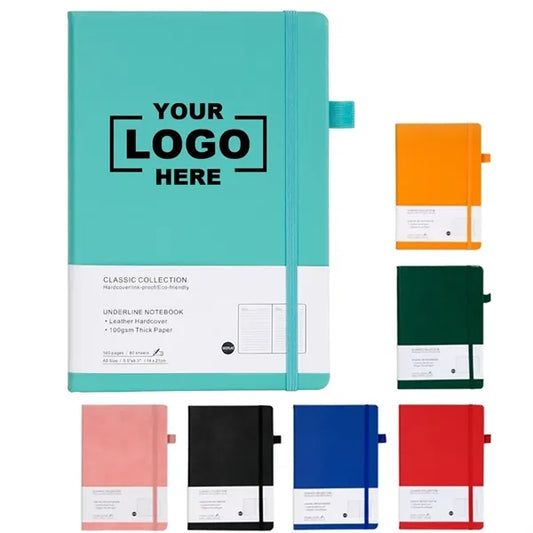 A5 PU Leather Hardcover Notebook With Pen Loop