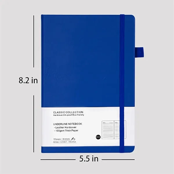 A5 PU Leather Hardcover Notebook With Pen Loop