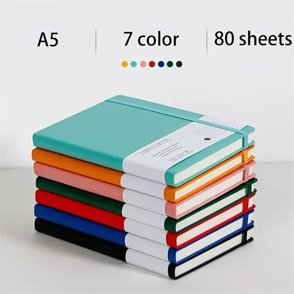 A5 PU Leather Hardcover Notebook With Pen Loop