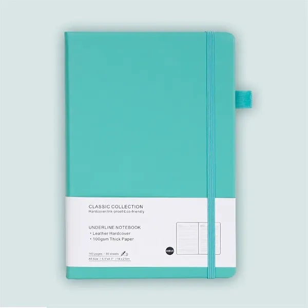 A5 PU Leather Hardcover Notebook With Pen Loop