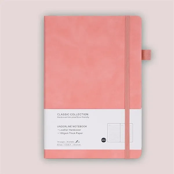 A5 PU Leather Hardcover Notebook With Pen Loop
