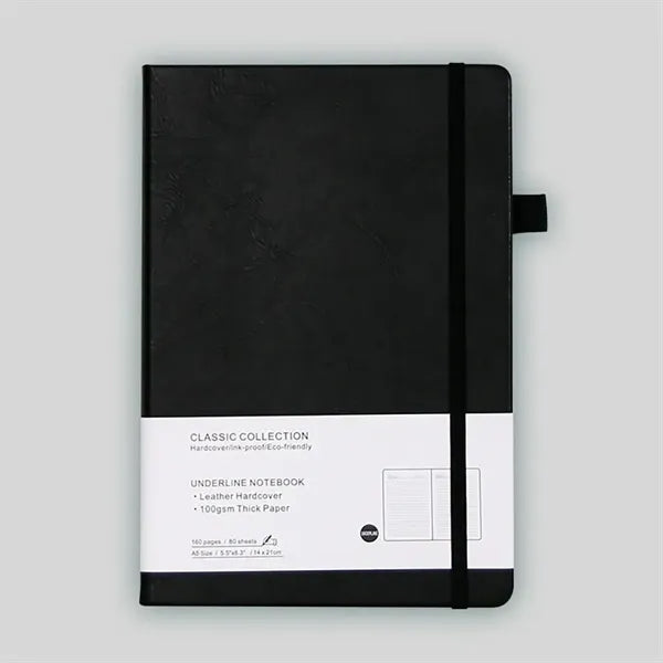 A5 PU Leather Hardcover Notebook With Pen Loop