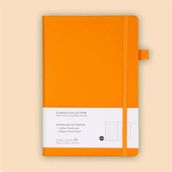 A5 PU Leather Hardcover Notebook With Pen Loop