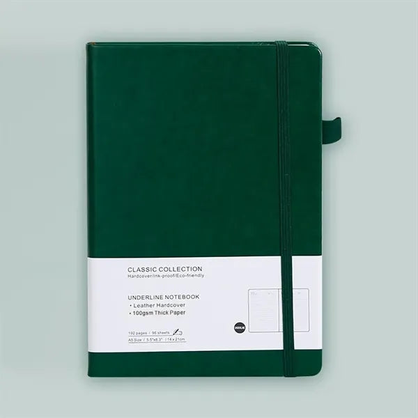 A5 PU Leather Hardcover Notebook With Pen Loop