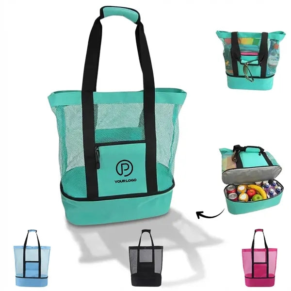 Waterproof Sandproof Tote With Cooler Compartment For Beach