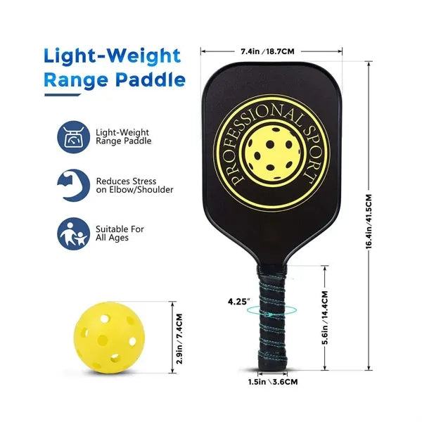 Pickleball Paddle Set with Balls & Bag