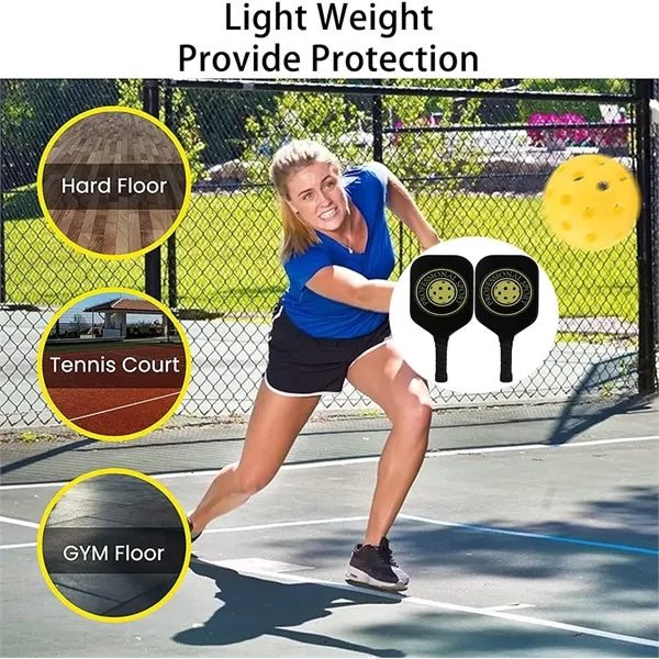 Pickleball Paddle Set with Balls & Bag