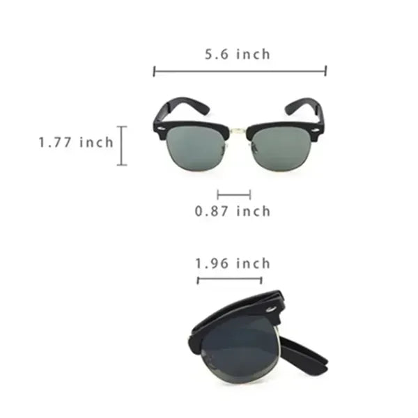 Foldable Fashion Half Frame UV Protection Sunglasses