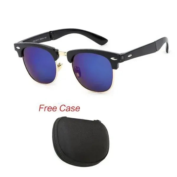 Foldable Fashion Half Frame UV Protection Sunglasses