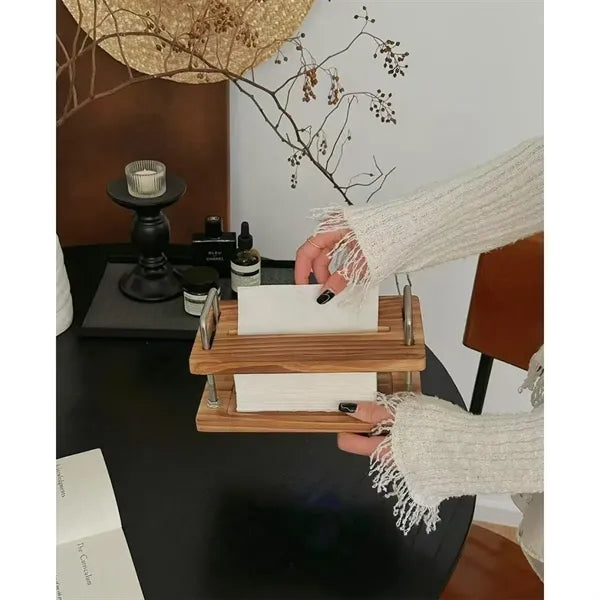 Wooden Floating Tissue Holder