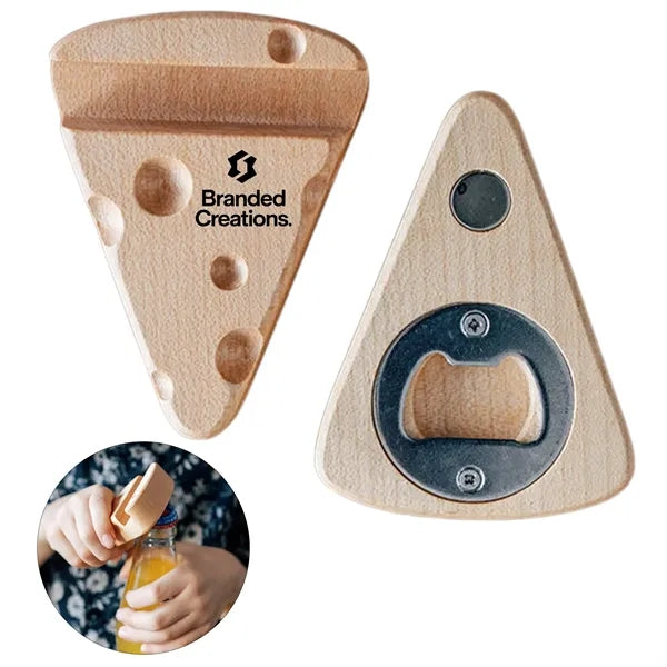 Cheese Shaped Wooden Bottle Keychain Gift