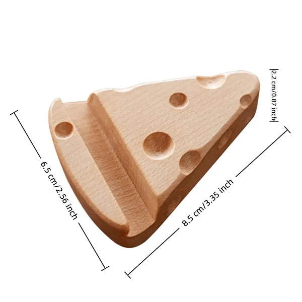 Cheese Shaped Wooden Bottle Keychain Gift