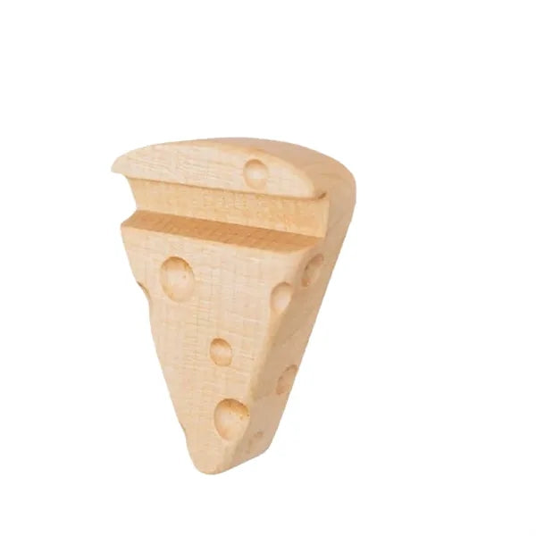 Cheese Shaped Wooden Bottle Keychain Gift