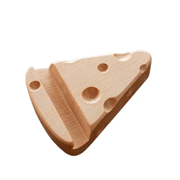 Cheese Shaped Wooden Bottle Keychain Gift