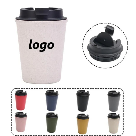 12oz Portable Mini Wheat Straw Coffee Cup