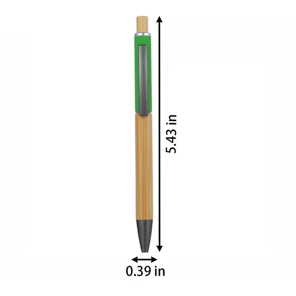 Multi-Color Bamboo Eco-Friendly Clip-Action Ballpoint Pen