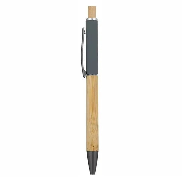 Multi-Color Bamboo Eco-Friendly Clip-Action Ballpoint Pen