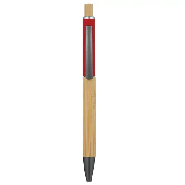 Multi-Color Bamboo Eco-Friendly Clip-Action Ballpoint Pen