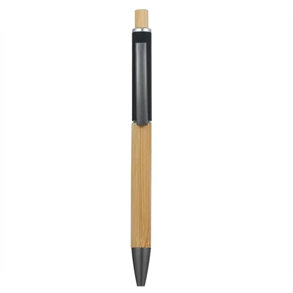 Multi-Color Bamboo Eco-Friendly Clip-Action Ballpoint Pen