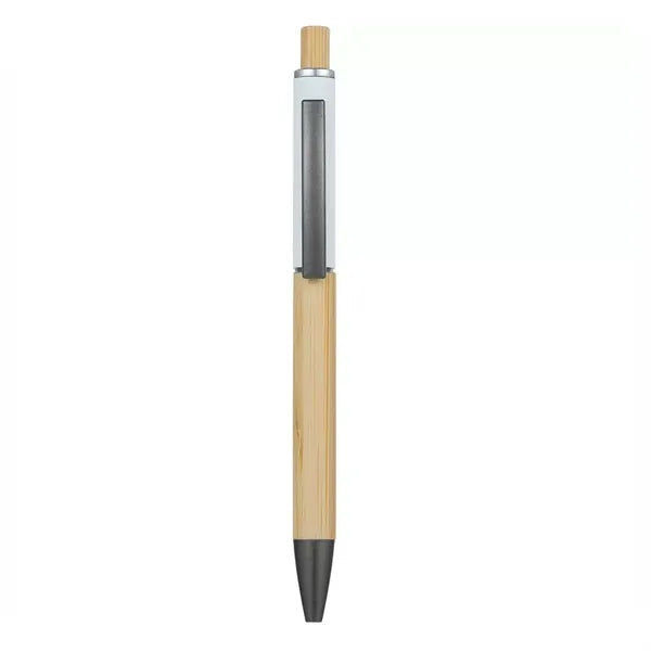 Multi-Color Bamboo Eco-Friendly Clip-Action Ballpoint Pen