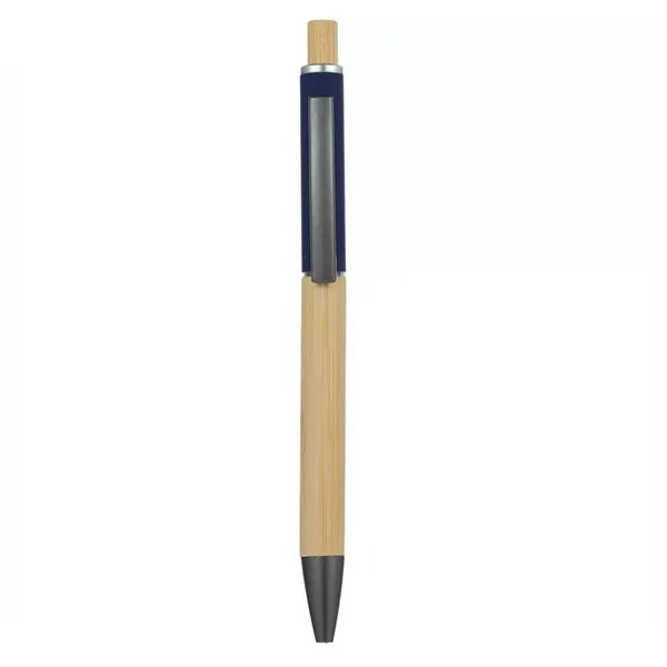 Multi-Color Bamboo Eco-Friendly Clip-Action Ballpoint Pen