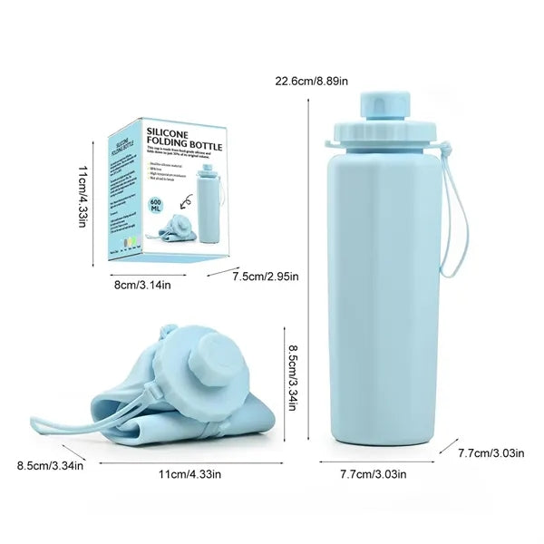 20oz Foldable Silicone Water Bottle