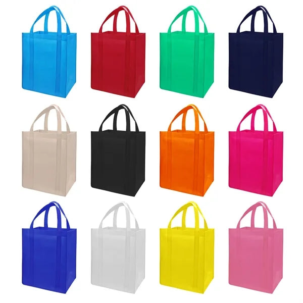 Wide Base Non Woven Grocery Tote Bag 15"x8"x12.6"