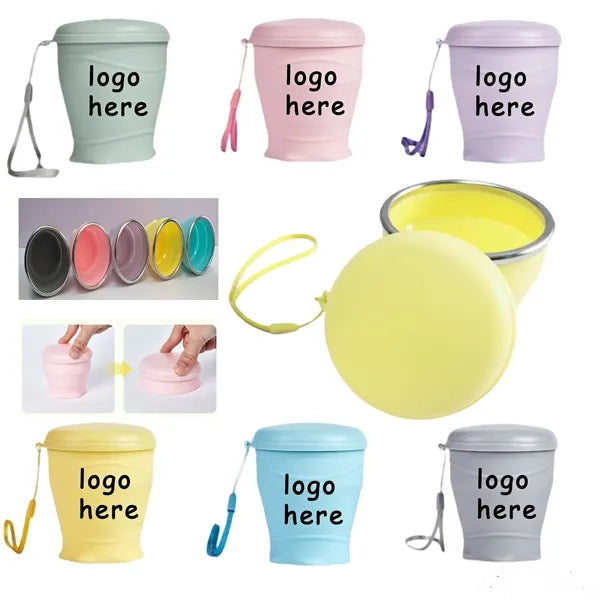 Portable Foldable Drinking Cup with Lanyard