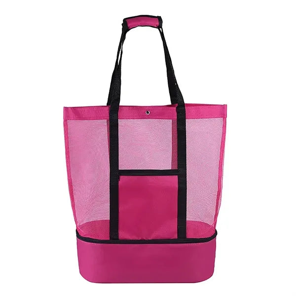 Breathable Beach Cooler Bag with Mesh Design
