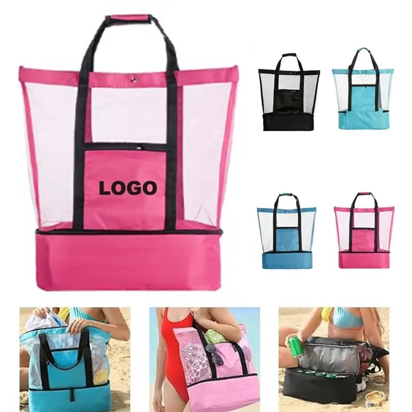 Breathable Beach Cooler Bag with Mesh Design