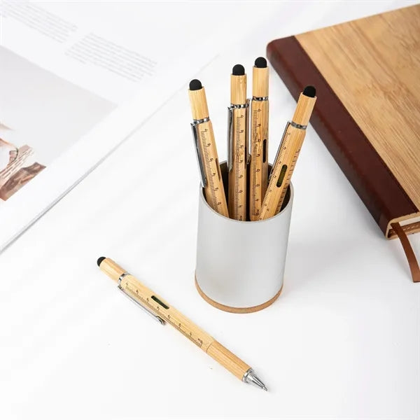 Twist Ballpoint Pen with Stylus Tip and Ruler