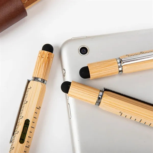 Twist Ballpoint Pen with Stylus Tip and Ruler