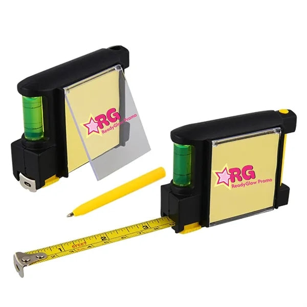 10ft Tape Measure with Spirit Level Note Memo Pad And Pen