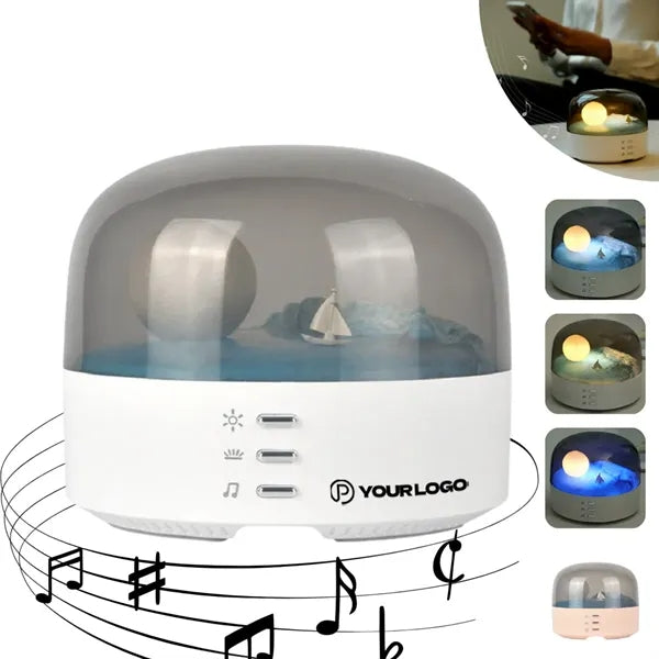 LED night light with music speaker for bedroom ambience